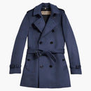 Burberry Wool Cashmere Trench Coat Blue