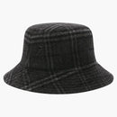 Burberry Wool Check Bucket has Charcoal Gray