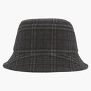 Burberry Wool Check Bucket has Charcoal Gray