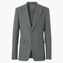 Burberry Wool Ramie Tailored Jacket Tempest Gray
