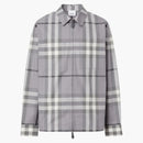 BURBERRY ZIP přední košile šedá
