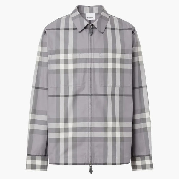 Burberry zip front skjorta grå