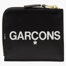 CDG riproduci un enorme portafoglio con zip logo gioca a nero