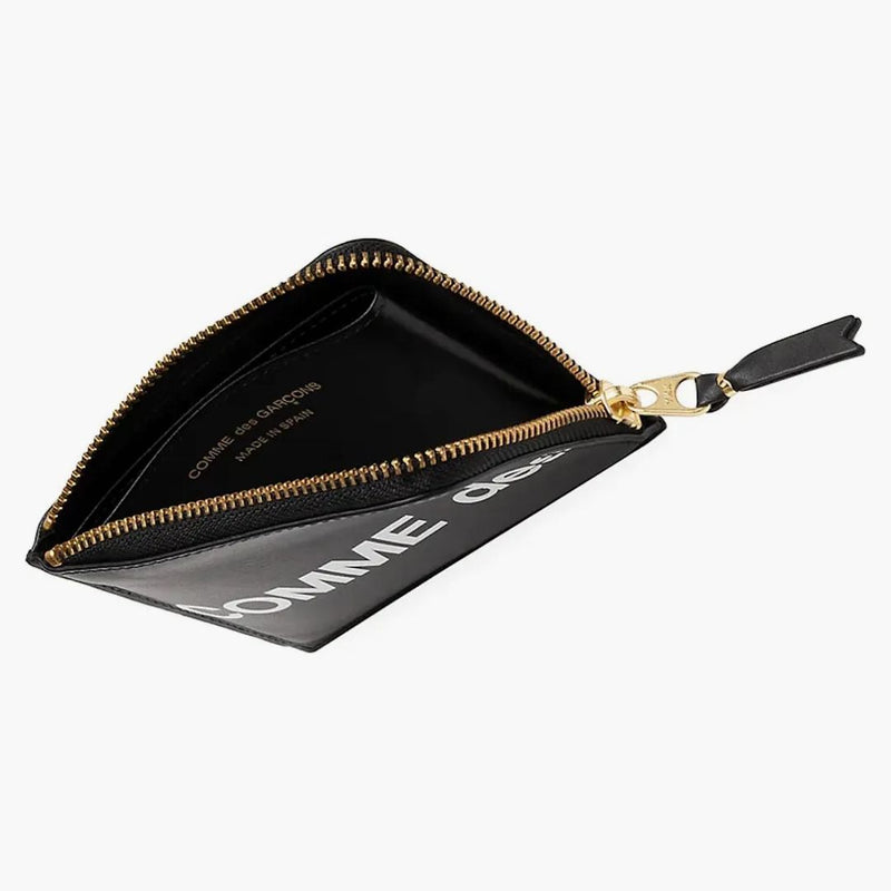 Cdg Play Huge Logo Zip Wallet Play Black