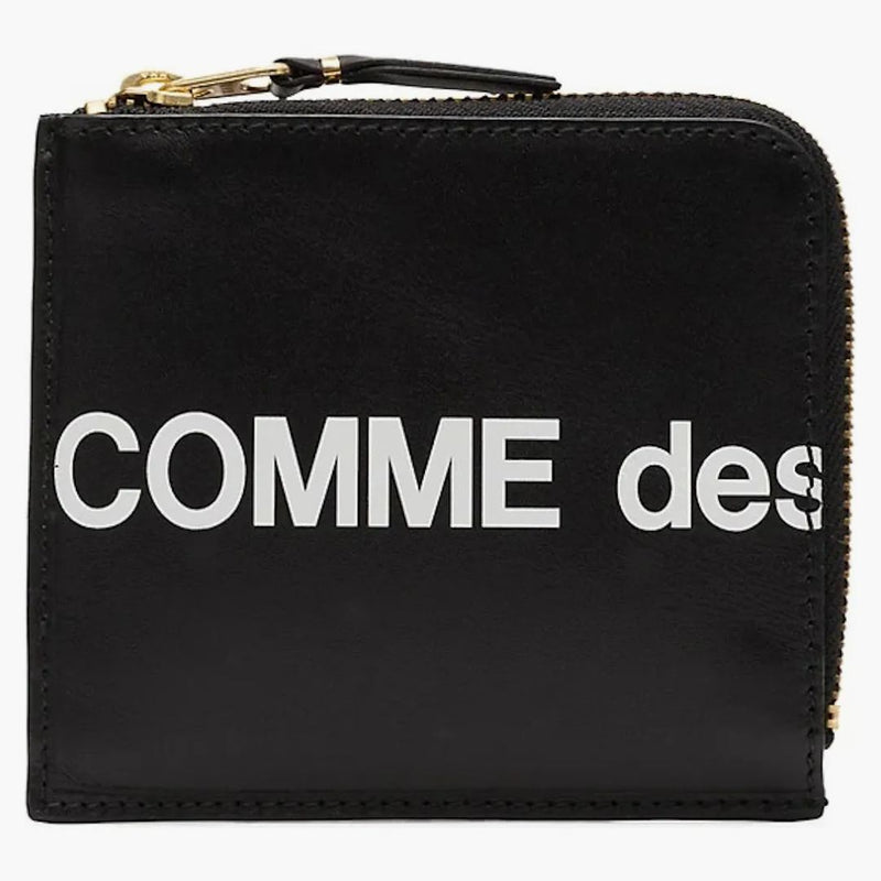 Cdg Play Huge Logo Zip Wallet Play Black