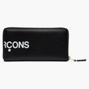 CDG Play Logo Print Continental Wallet Play Black
