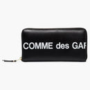 CDG Play Logo Print Continental Wallet Play Black
