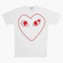 CommE of the Garcons Play Women's Heart Outline S/S Camiseta White