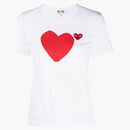 CommE of the Garcons Play Women's Heart S/S Camiseta White White