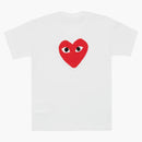 CommE of the Garcons Play Women's Heart S/S Camiseta White White