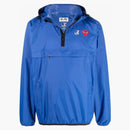 Comme Des Garcons Play X K Way Full Zip Packable Jacket Blue