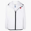 Comme Des Garcons Play X K Way Full Zip Packable Jacket White