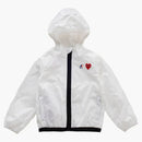 CommE of the Garcons Play X K-Way Kids Full Zip Jacket White