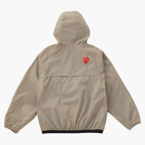 Comme Des Garcons Play X K-way Kids Half Zip Jacket Beige
