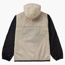 CommE of the Garcons Play X K-Way Logos Half Zip Jacket Beige Negro