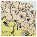 Camicia cdg x kaws t-shirt bianco/giallo