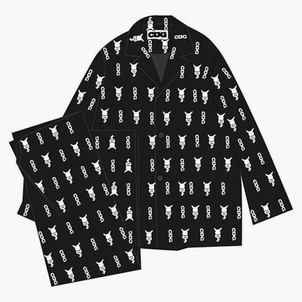 Cdg X Pokemon Shirt Pants Set Black