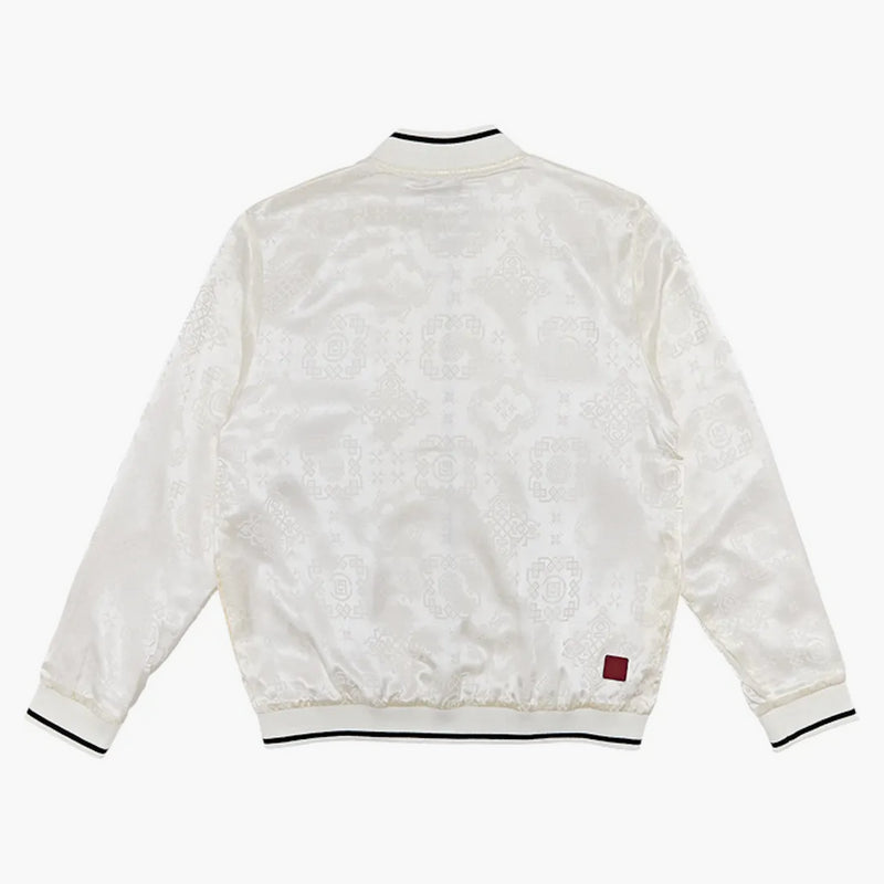 Clot Silk Baseball Jacket White