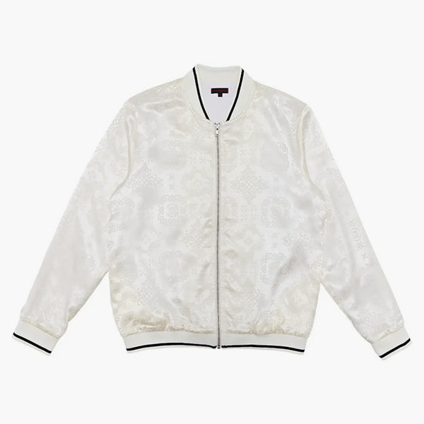 Clot Silk Baseball Jacket White