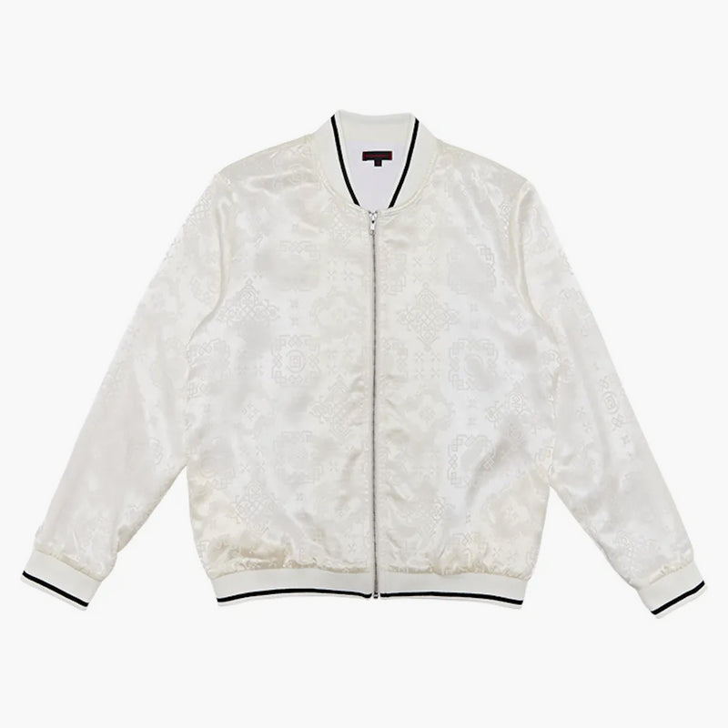 Clot Silk Baseball Jacket White