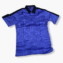 Clot Silk Contrast Shirt Blue