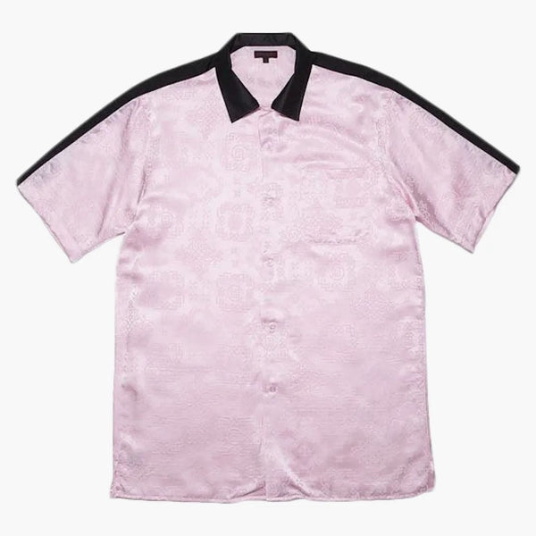 Clot Silk Contrast Shirt Rose Gold