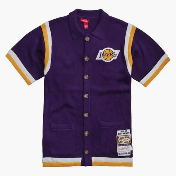 Clot X Mitchell & Ness Lakers Shooting Shirt Purple/Yellow