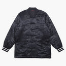 Clot x fragmento chaqueta de seda negra negra