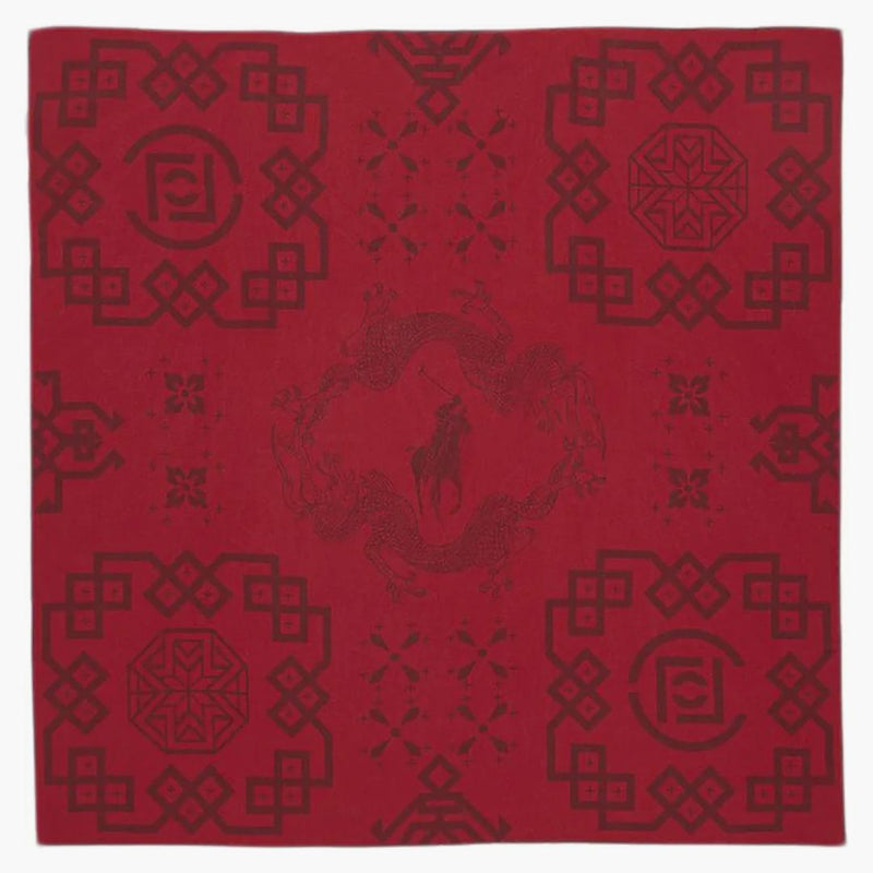 Clot X Polo by Ralph Lauren Square Scarf Red