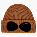 C.P. Company Cotton Goggle Beanie Bronze Brown