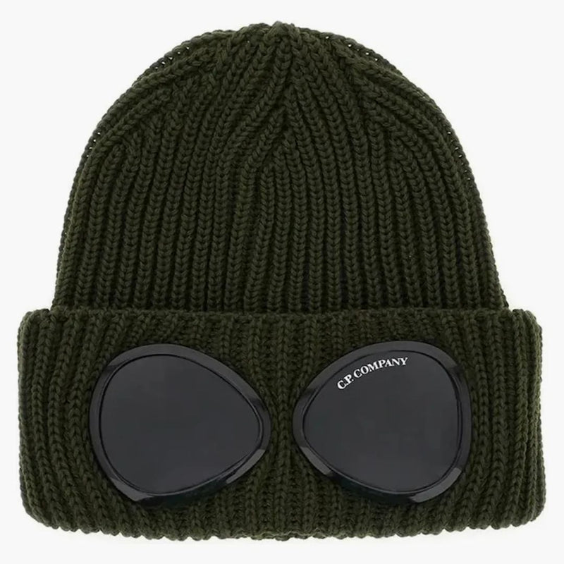 C.P. Azienda Cotton Goggle Beanie Khaki Green