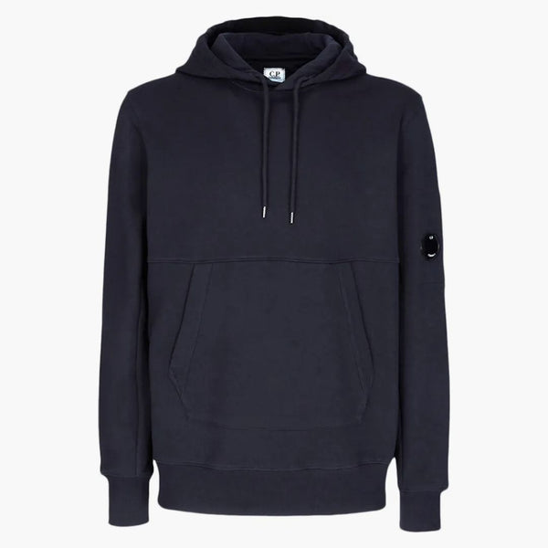 C.P. Company Diagonal Raized Fleece Hoodie Total Eclipse-Blue