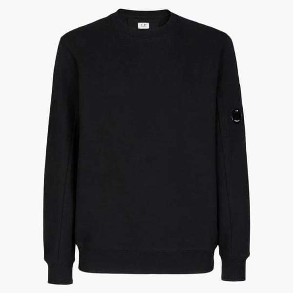 C.P. Company diagonal raised fleece sweatshirt black
