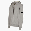 C.P. Azienda Light Fleece Zipped Hoodie Grey Melange