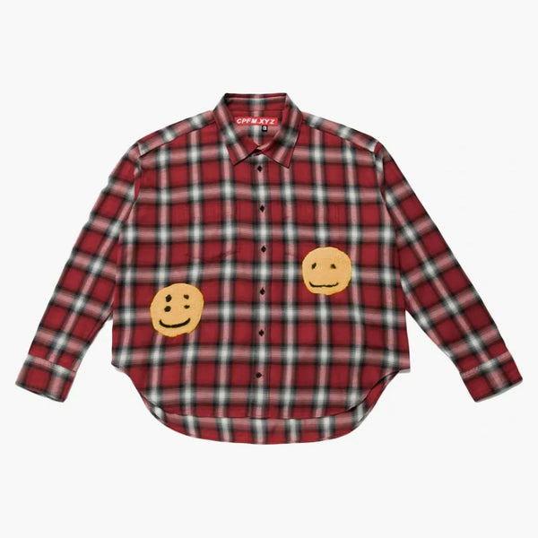 Cactus Plant Flea Market Double Vision Check Shirt Red