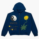 Cactus Plant Flea Market Earth First Zip Hooded Sweatshirt Blue