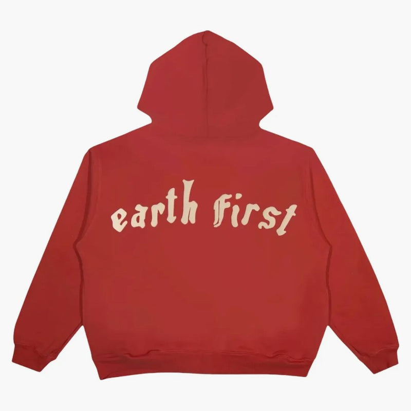Cactus Plant Flea Market Earth First Zip Hoodie Red