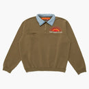 Cactus Plant Flea Market Green Flash Denim Half Zip Fleece Olivedrab