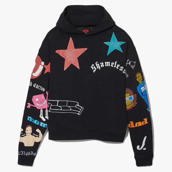 Cactus Plant Flea Market X Marc Jacobs Tattoo Hooded Pullover Sweatshirt Black