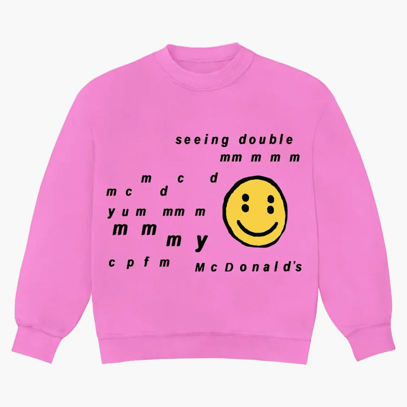 Cactus Plant Flea Market X Mcdonald's Seeing Double Crewneck Neon Pink