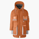Canada goose snö mantra norra ljus parka solnedgång orange