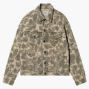 Carhartt wip anka camo Helston jacka blached svart