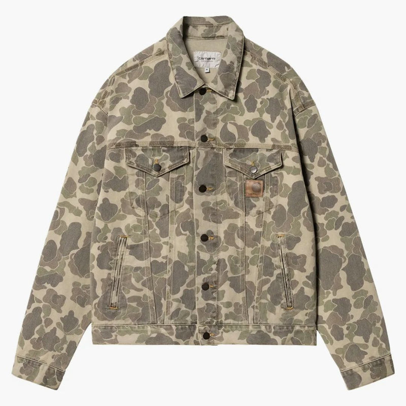 Carhartt Wip Duck Camo Helston Jacket Blached Black