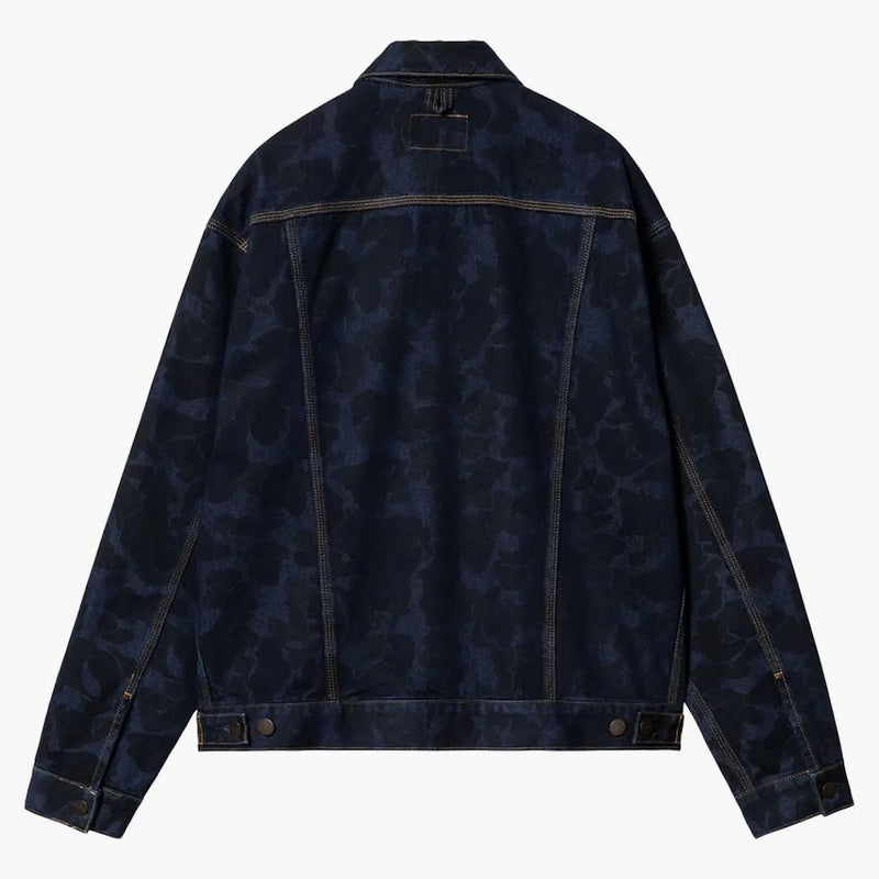 Carhartt Wip Duck Camo Helston Giacca in pietra lavata blu