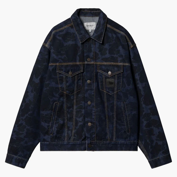 Carhartt Wip Duck Camo Helston Giacca in pietra lavata blu