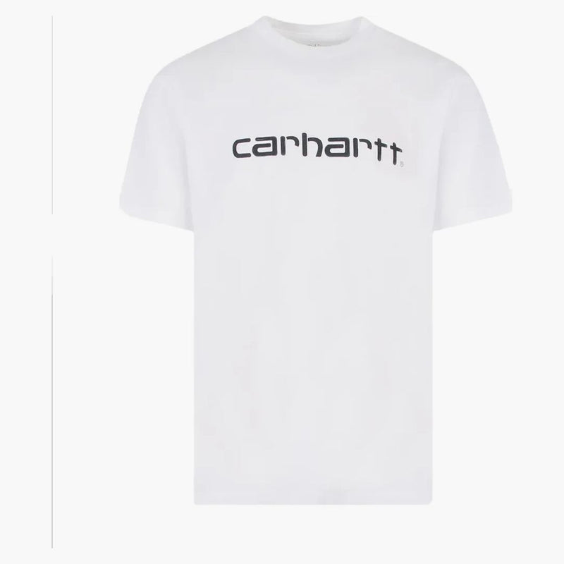 T-shirt di cotone del logo frontale Wip Carhartt