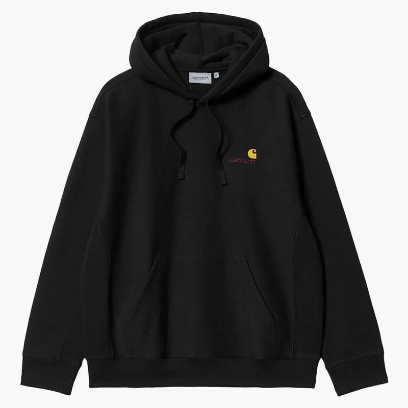 Carhartt Wip Felpa della sceneggiatura americana con cappuccio nero