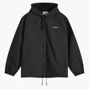 Carhartt wip hooded coach jacka svart/vit