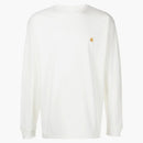 Carhartt wip l/s chase t-shirt vit/guld
