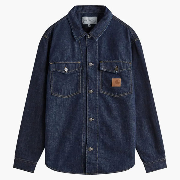 Carhartt Wip Lincoln Giacca di camicia in denim Blue Rinsed